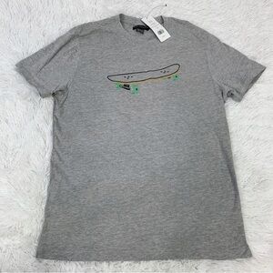 French Connection short sleeve crew‎ neck Gray Graphic T-Shirt